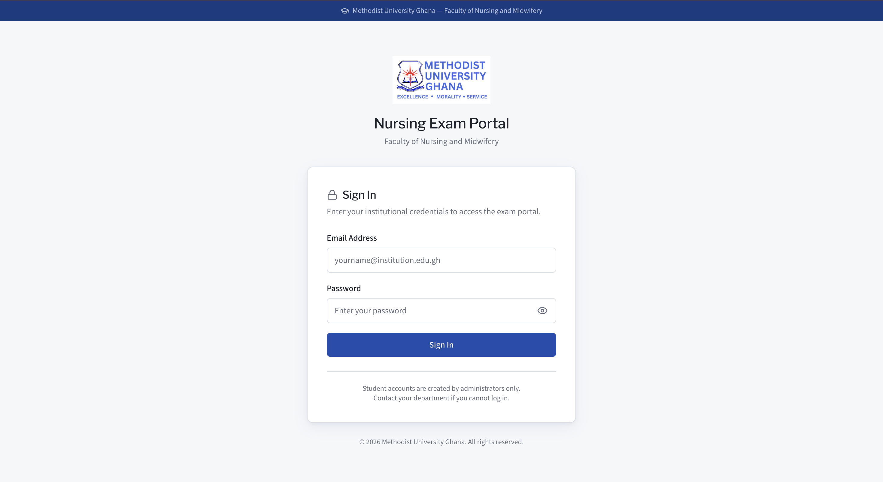 Nursing Exam Portal - MUG Skills Lab